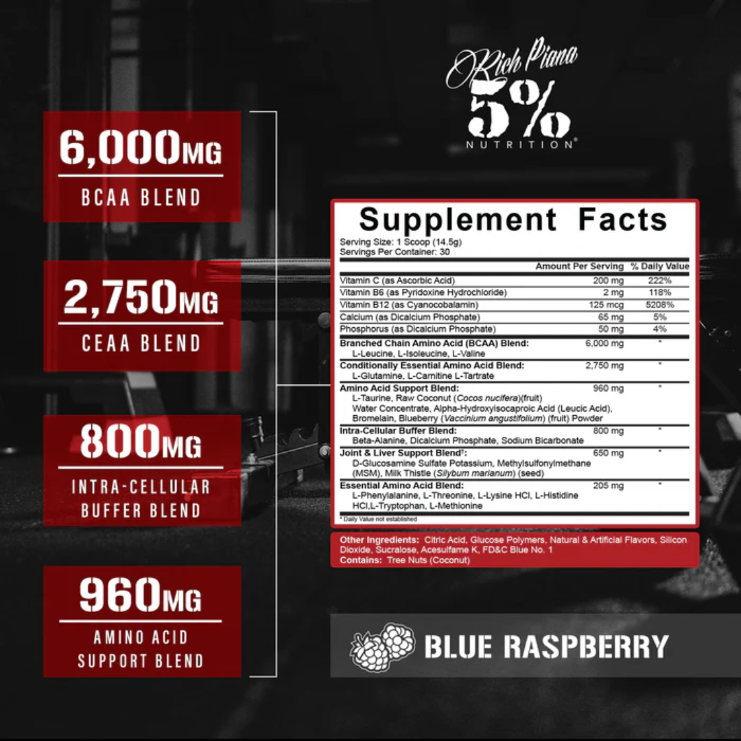 Rich Piana 5% Nutrition All Day You May Legendary Series 465g Peach Tea