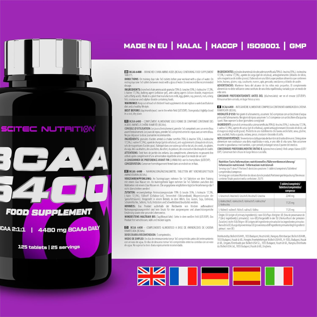 Scitec Nutrition BCAA 6400 125 Tabs