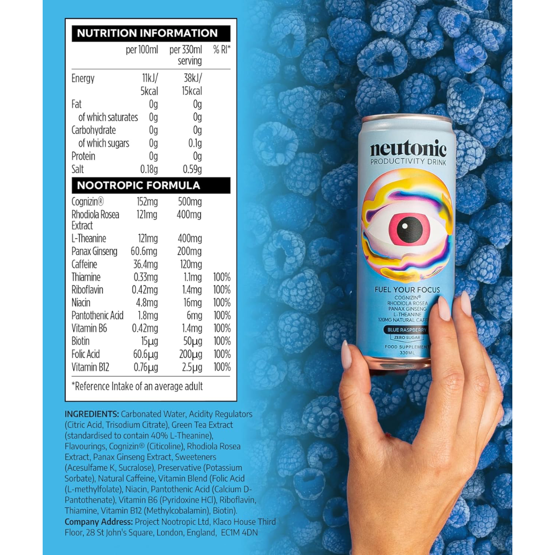 Neutonic Blue Raspberry 12x330ml Blue Raspberry