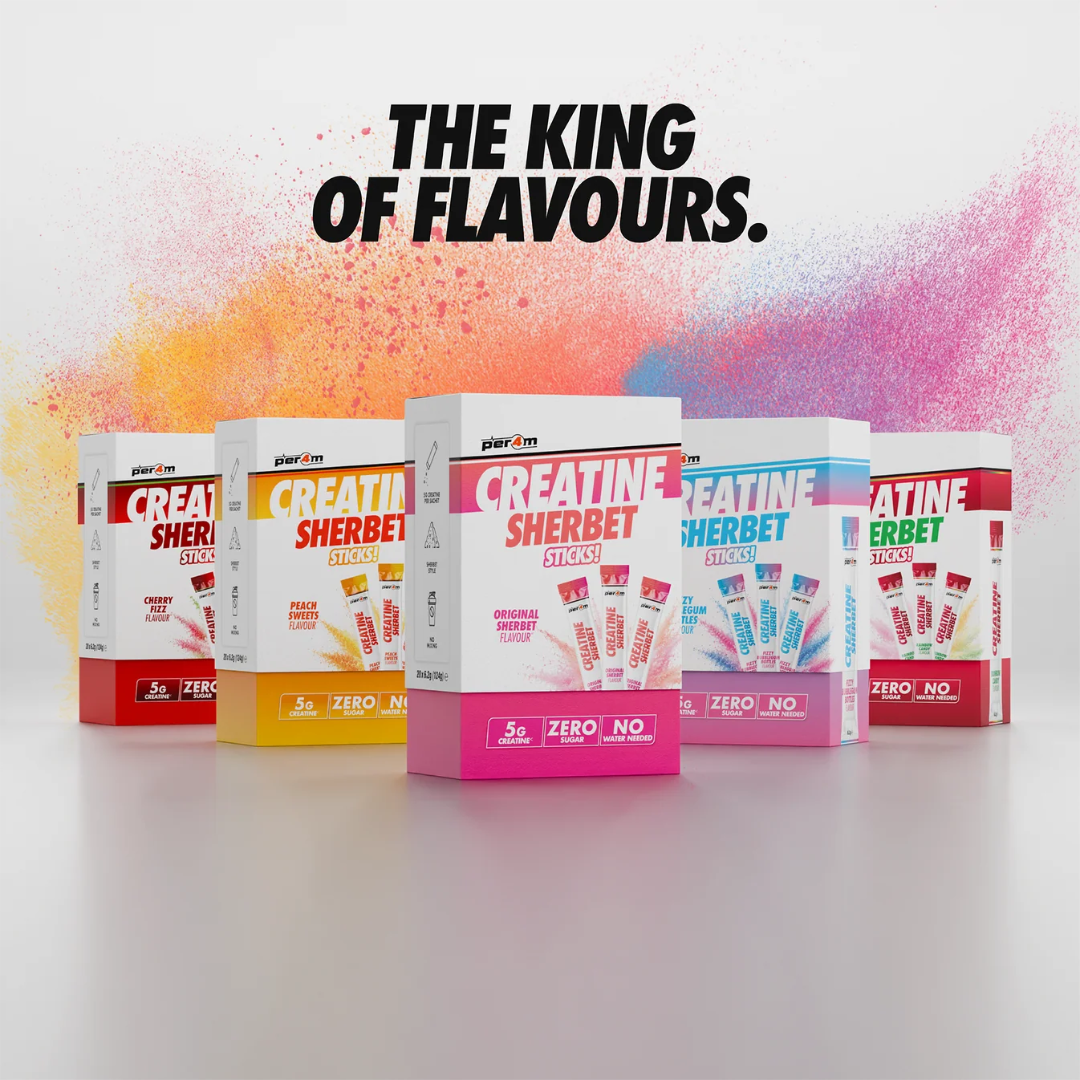 Per4m Creatine Sherbet Sticks 20x6.2g Peach Sweets