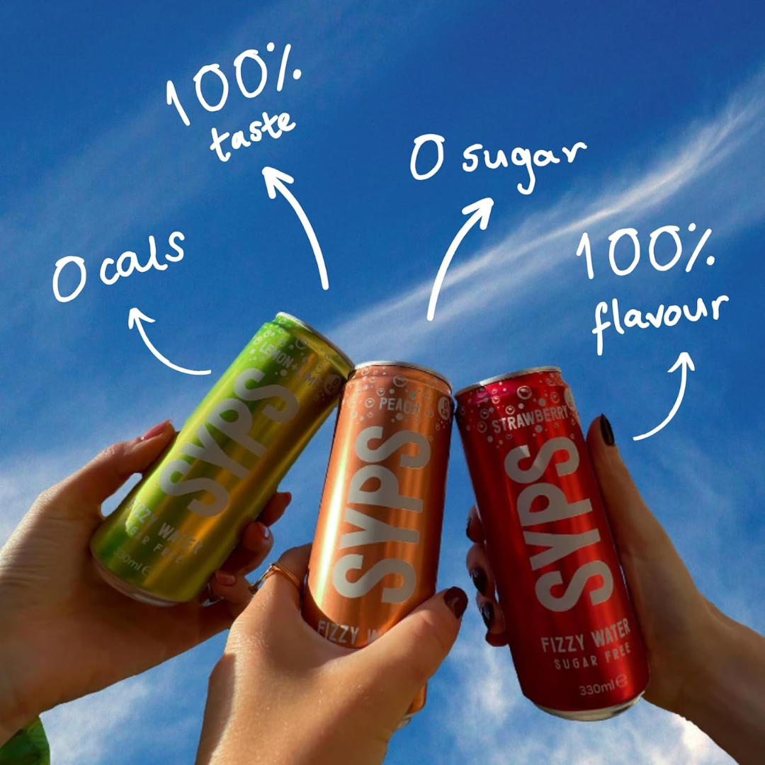SYPS Fizzy Water 12x330ml Strawberry