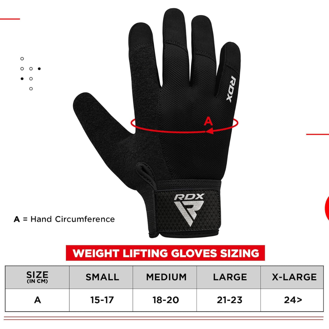 RDX Gym Weight Lifting Gloves W1 Plus S Black