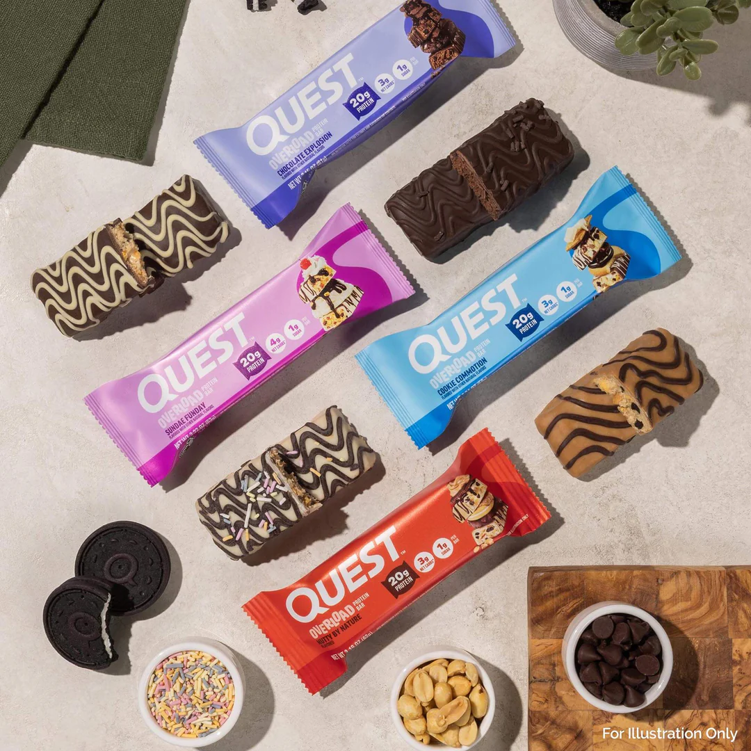 Quest Nutrition Overload Protein Bar 12x60g Nutty by Nature