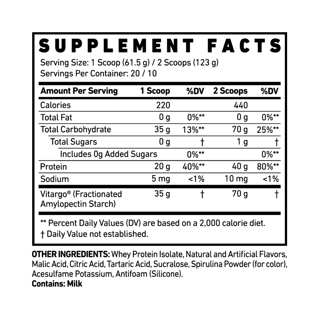 Ghost Clear Gains Protein 1230g Blue Raspberry