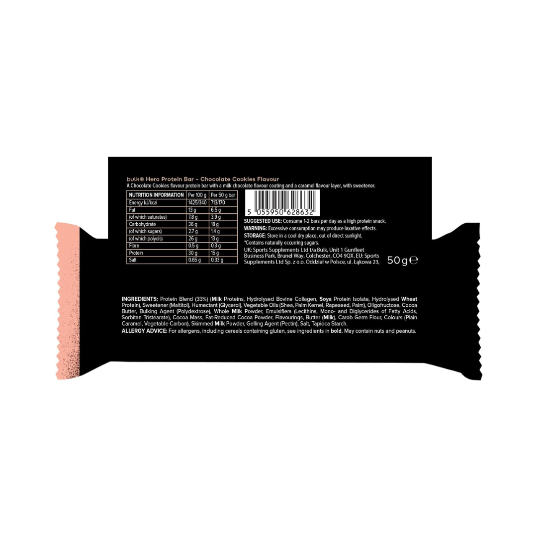 Bulk Hero Protein Bar 12x50g Chocolate Cookies
