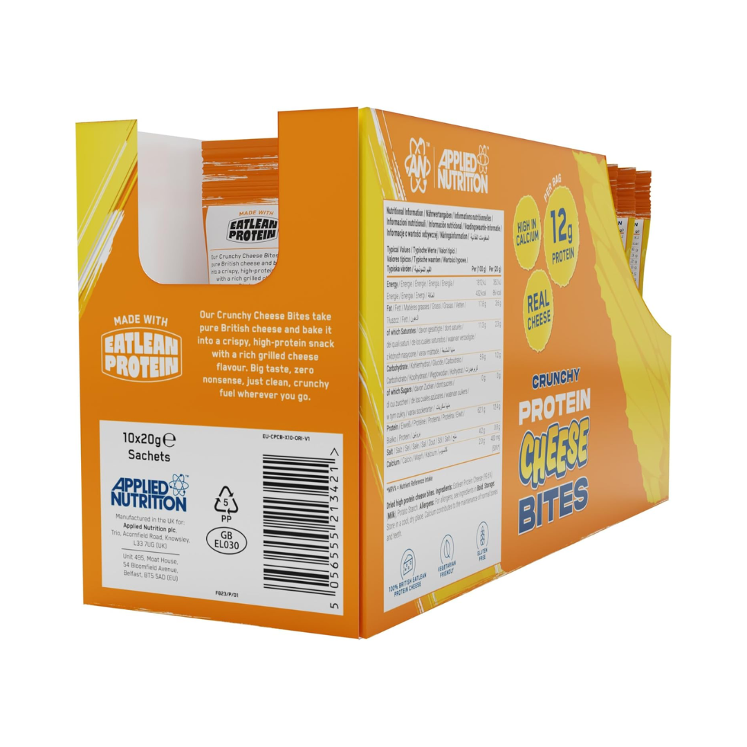 Applied Nutrition Protein Cheese Bites 10x20g Original Cheddar
