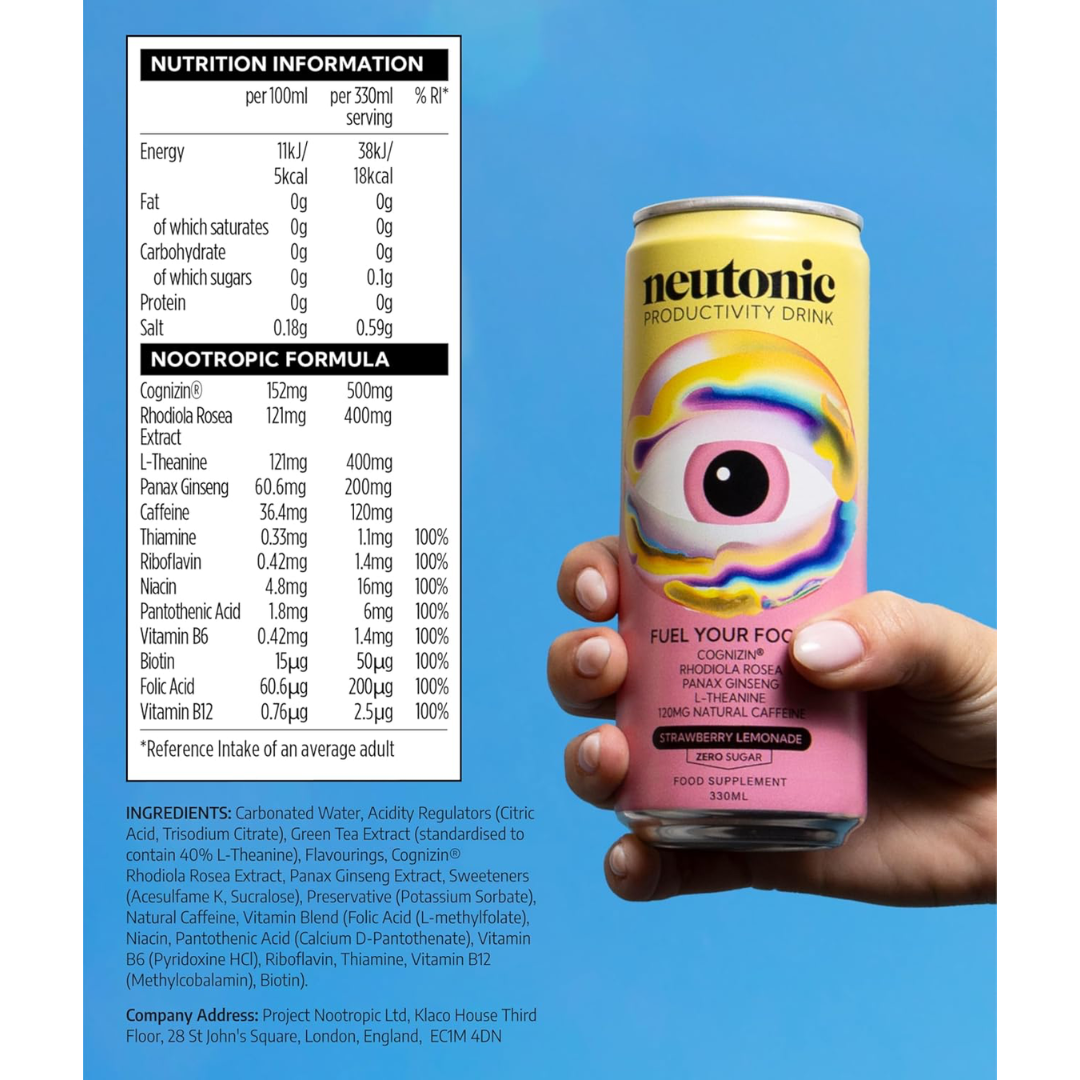 Neutonic 12x330ml Strawberry Lemonade