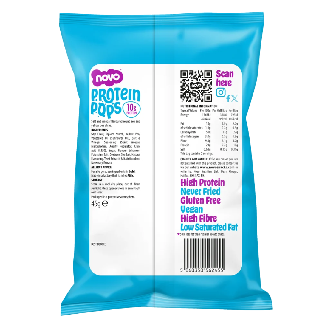 Novo Nutrition Novo Protein Pops 6x45g Salt and Vinegar