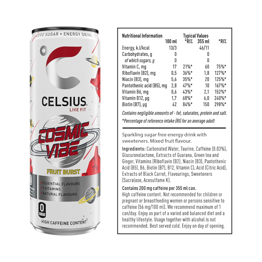 Celsius Energy Drink 12x355ml Cosmic Vibe