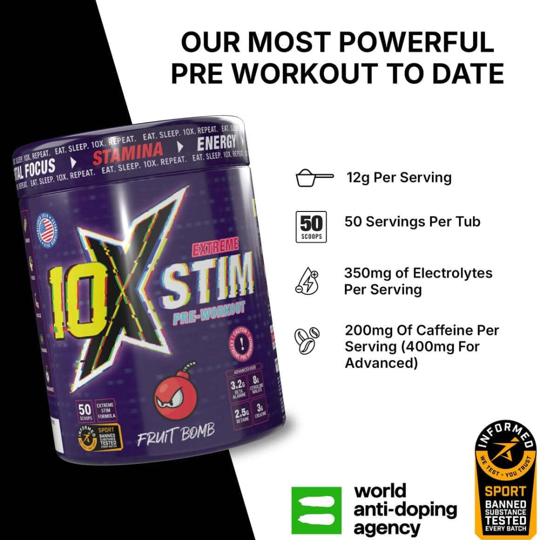 10X Athletic STIM 600g Apple Attack