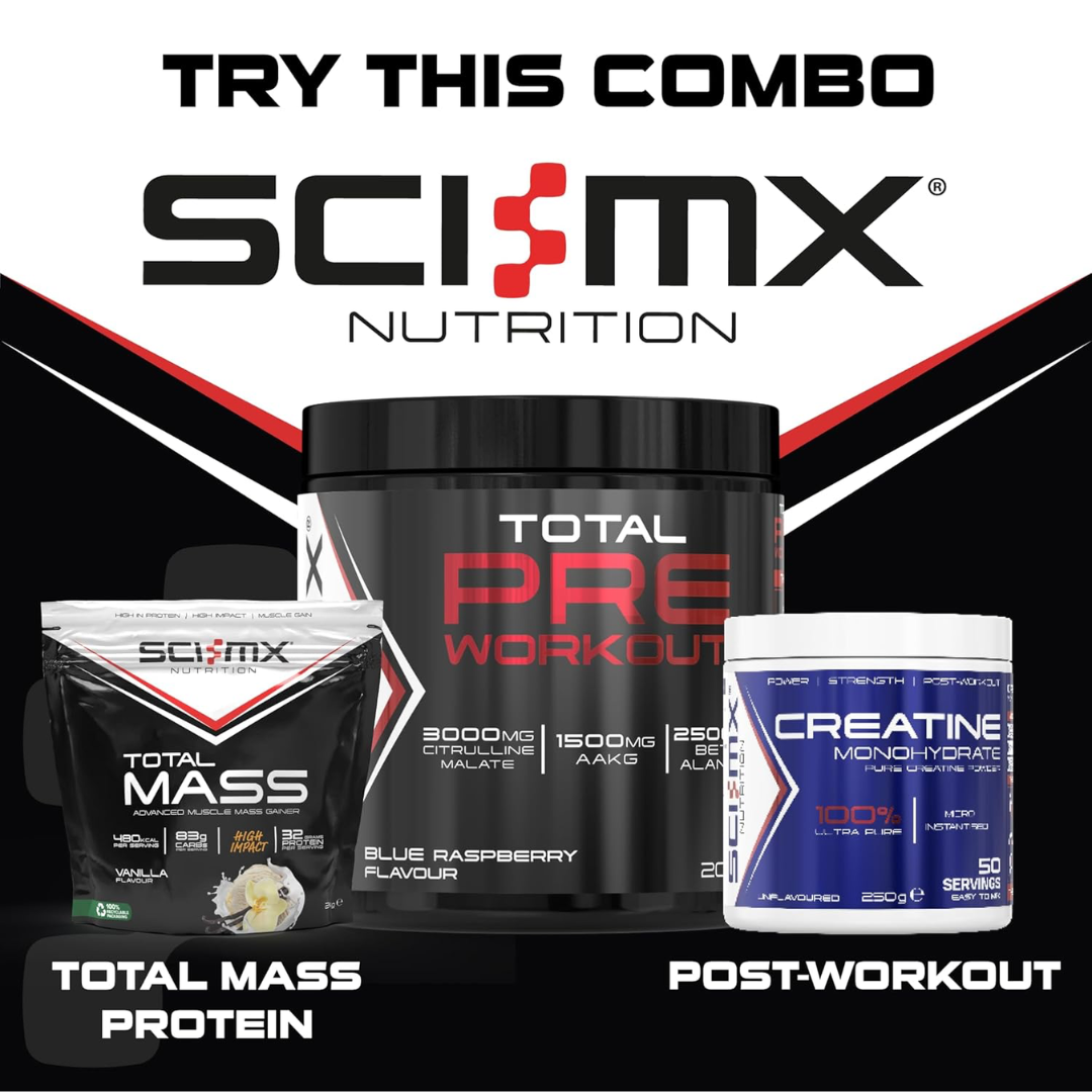 Sci-MX Total Pre-Workout 200g Blue Raspberry