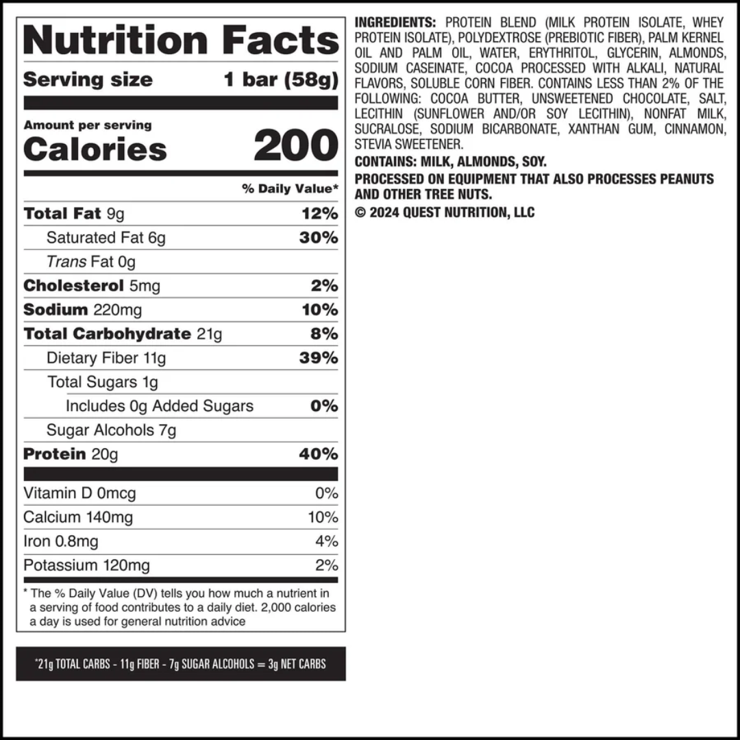 Quest Nutrition Overload Protein Bar 12x60g Cookie Commotion