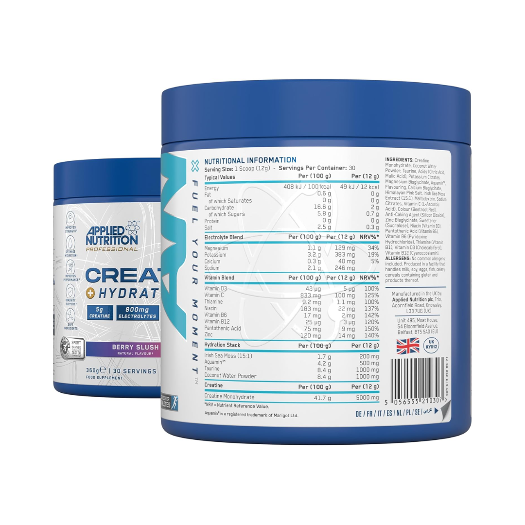 Applied Nutrition Creatine + Hydration 360g Berry Slush