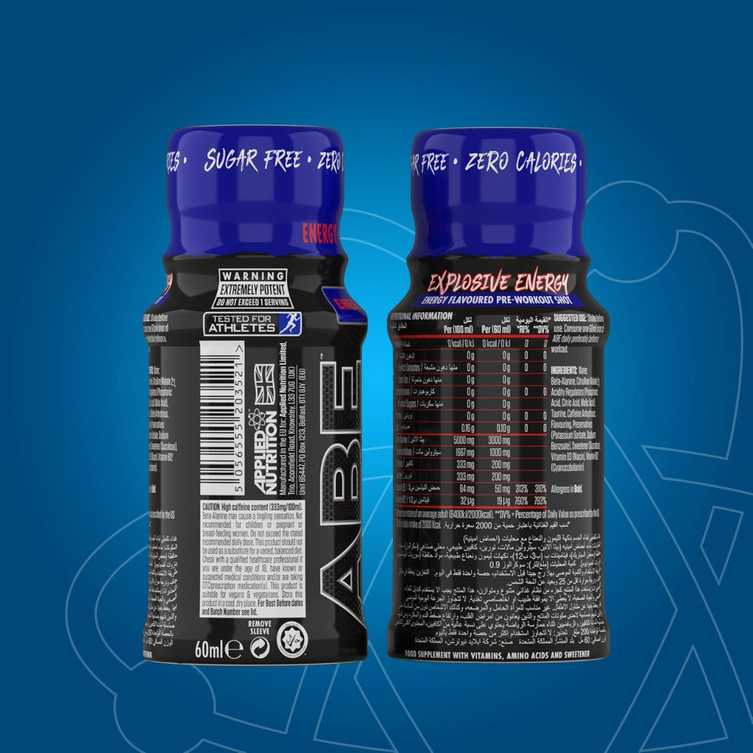 Applied Nutrition ABE (All Black Everything) Shots 60ml Energy