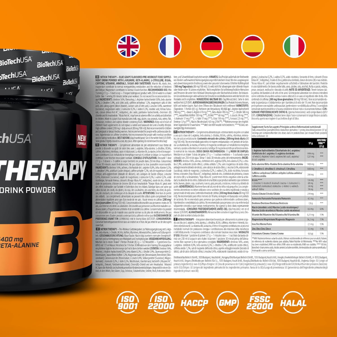 BioTech USA Nitrox Therapy 340g Peach
