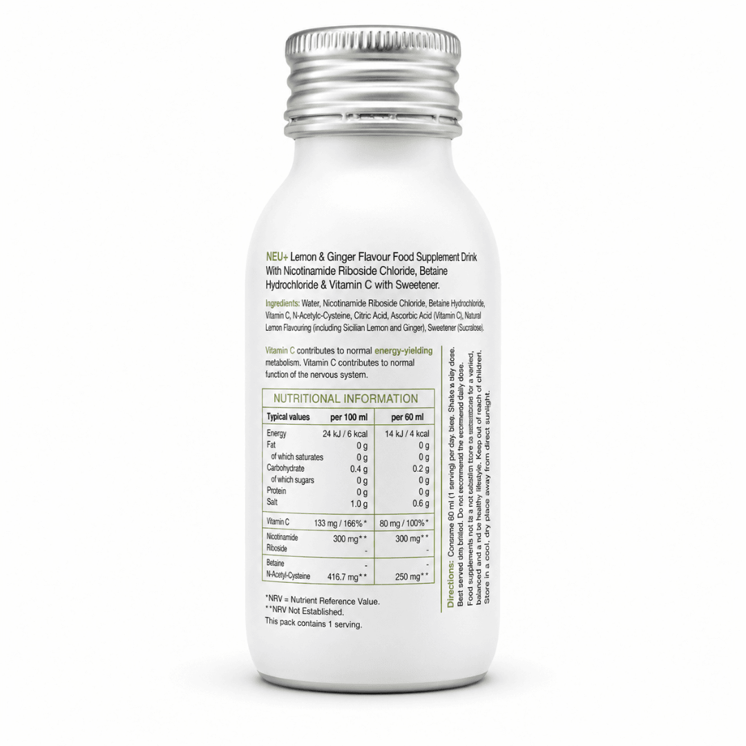 Neu+ NAD+ Shot Drink 12x60ml Lemon & Ginger