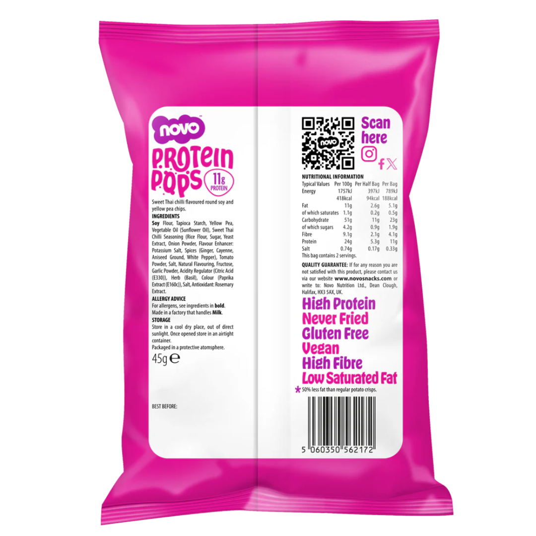 Novo Nutrition Novo Protein Pops 6x45g Sweet Chilli