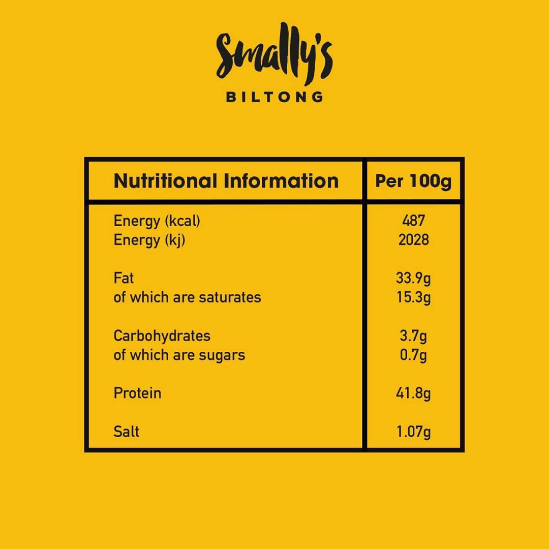 Smally's Beef Snack Sticks 15x40g Original