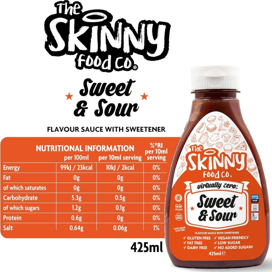 The Skinny Food Co Zero Calorie Skinny Sauce 425ml Sweet & Sour