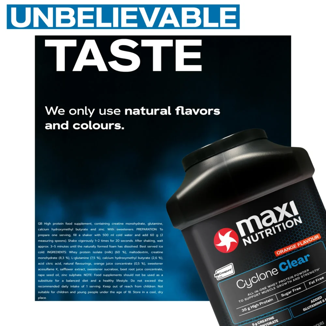 MaxiNutrition Cyclone Clear Powder 1.26kg Orange