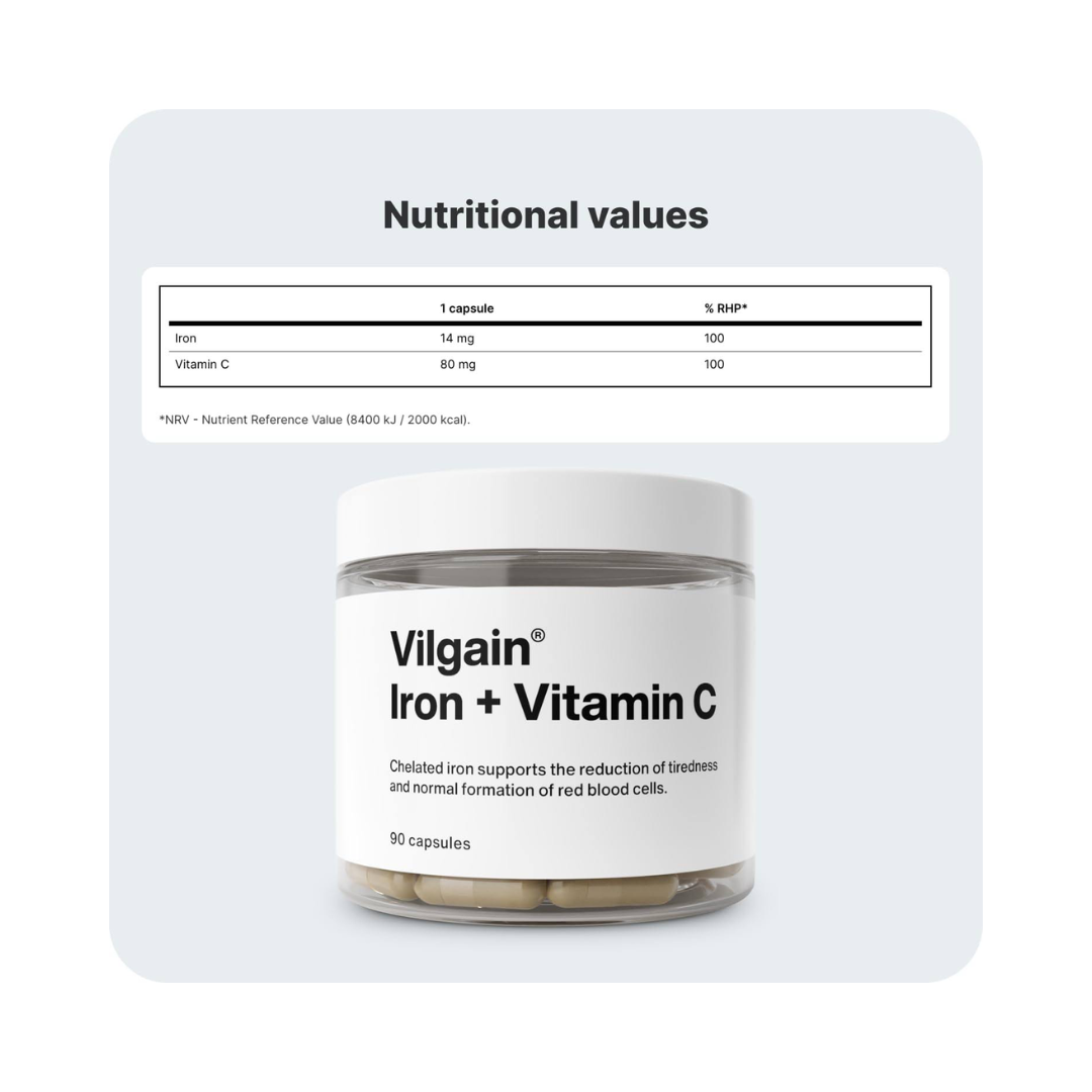 Vilgain Iron + Vitamin C 90 Caps