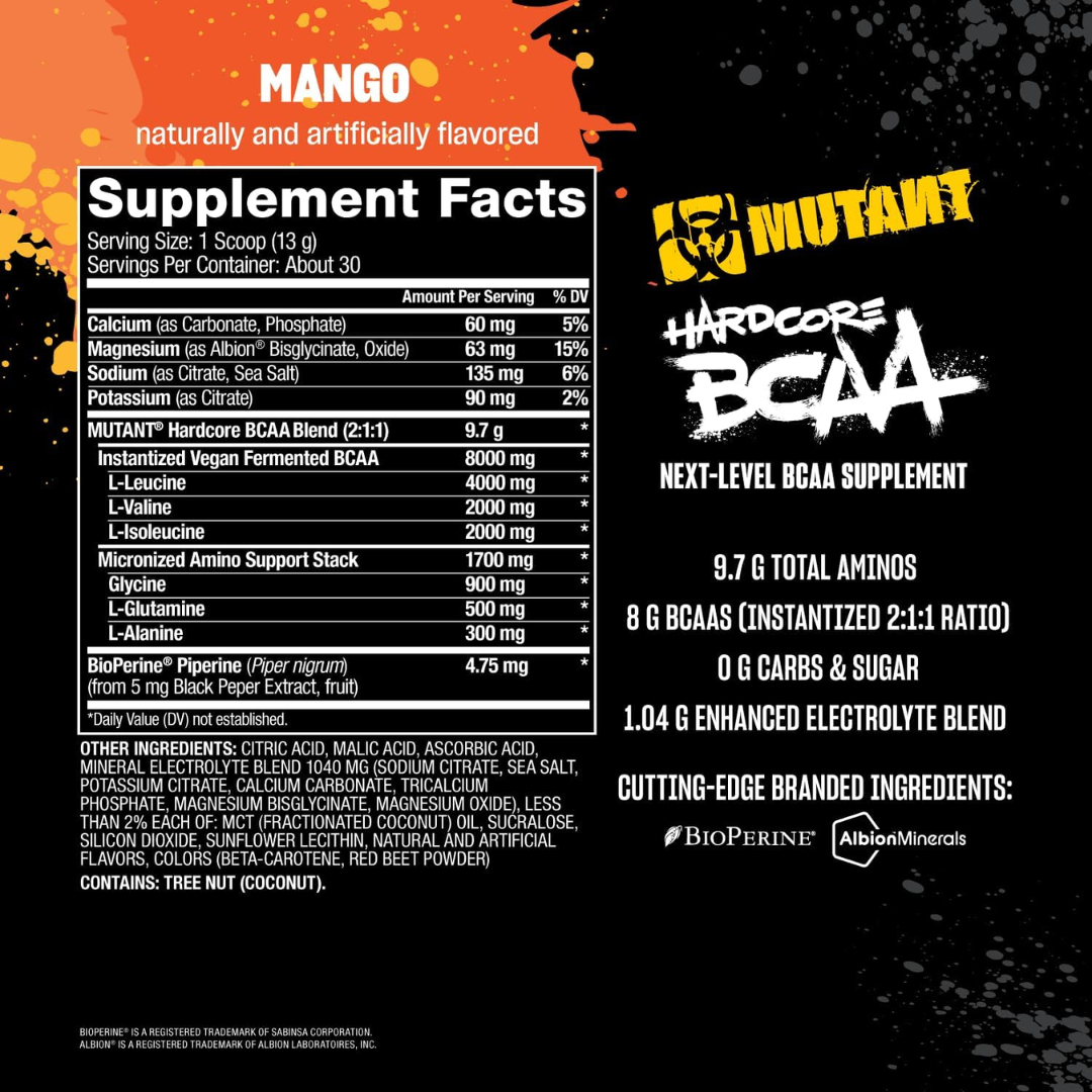 Mutant Hardcore BCAA 390g Mango