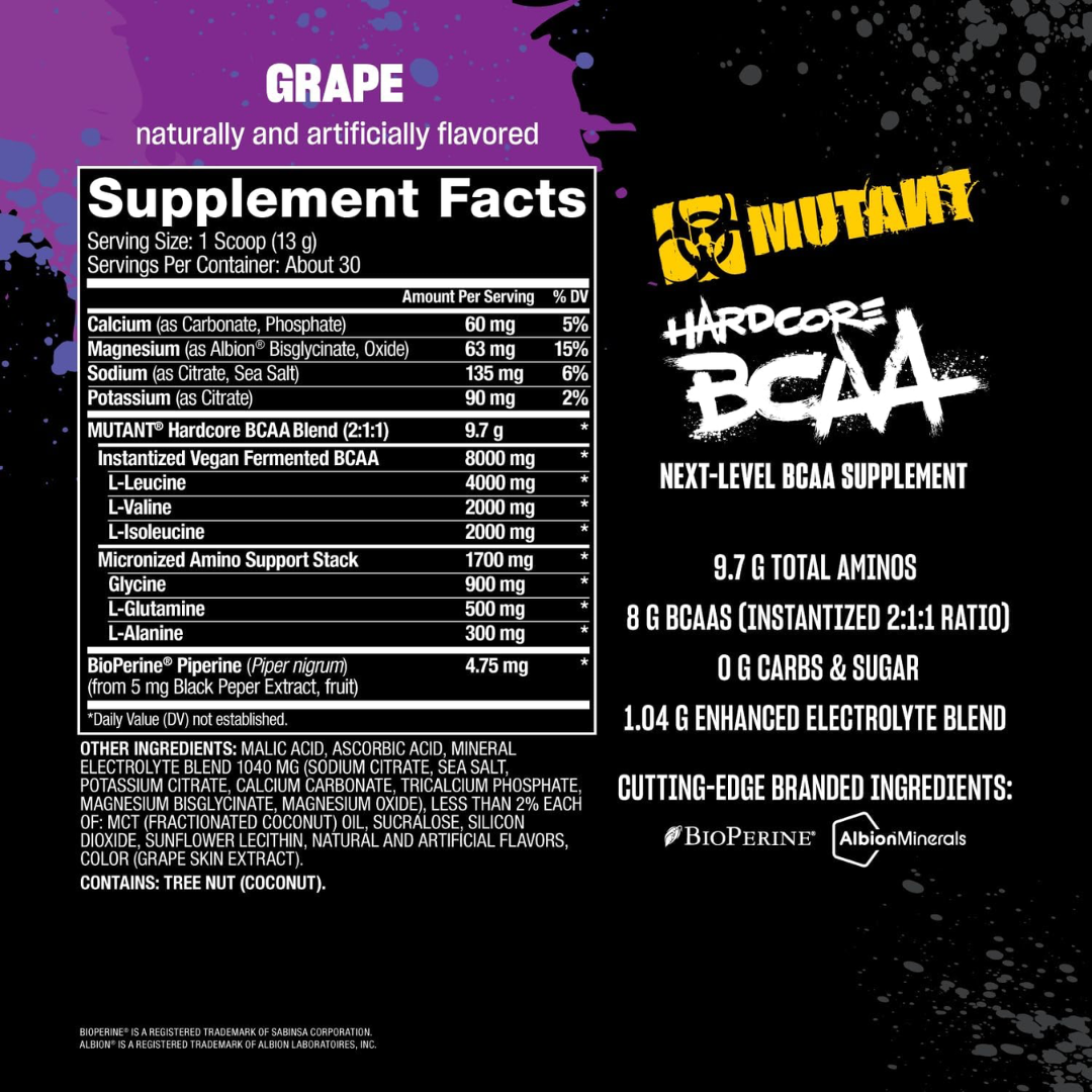Mutant Hardcore BCAA 390g Grape