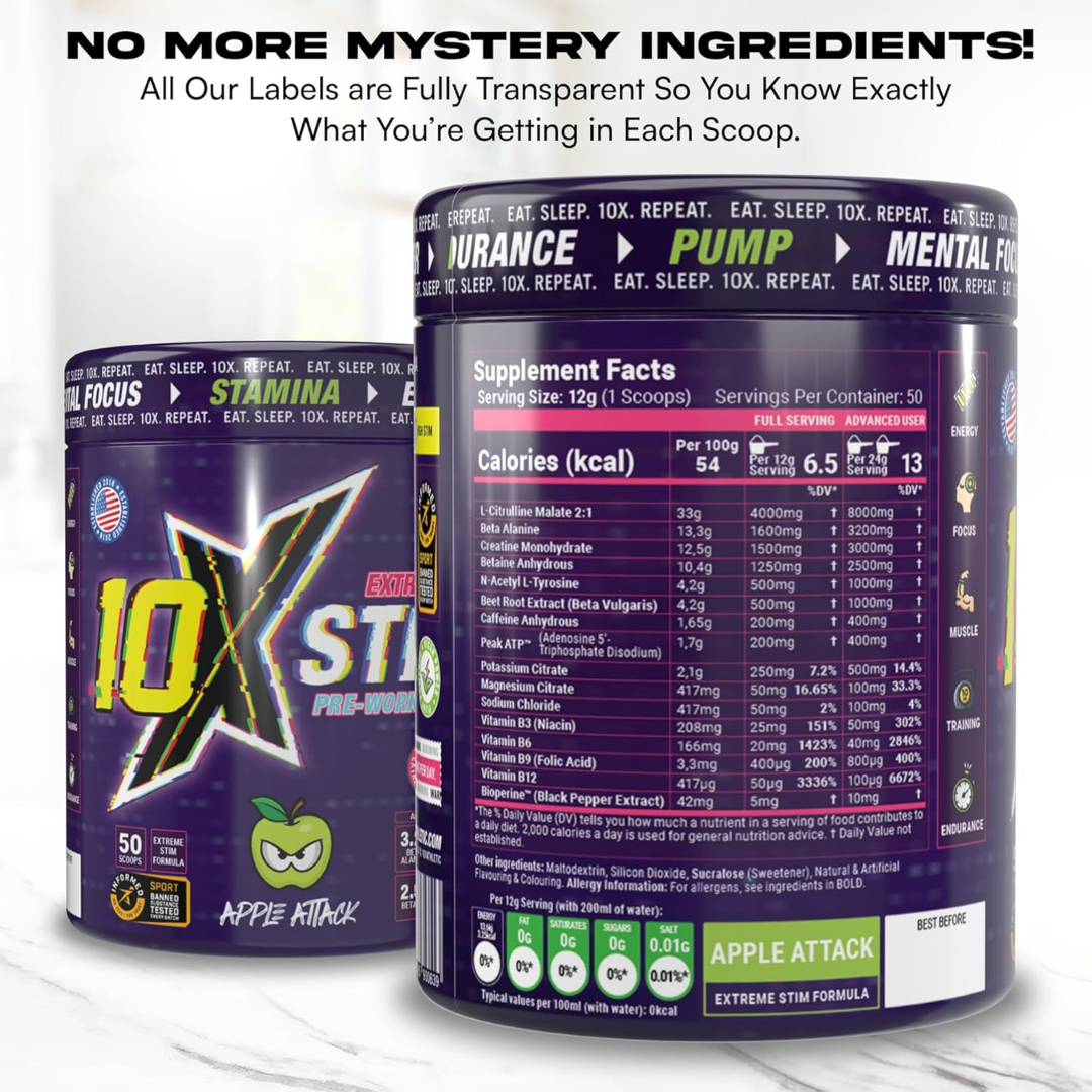 10X Athletic STIM 600g Fruit Bomb