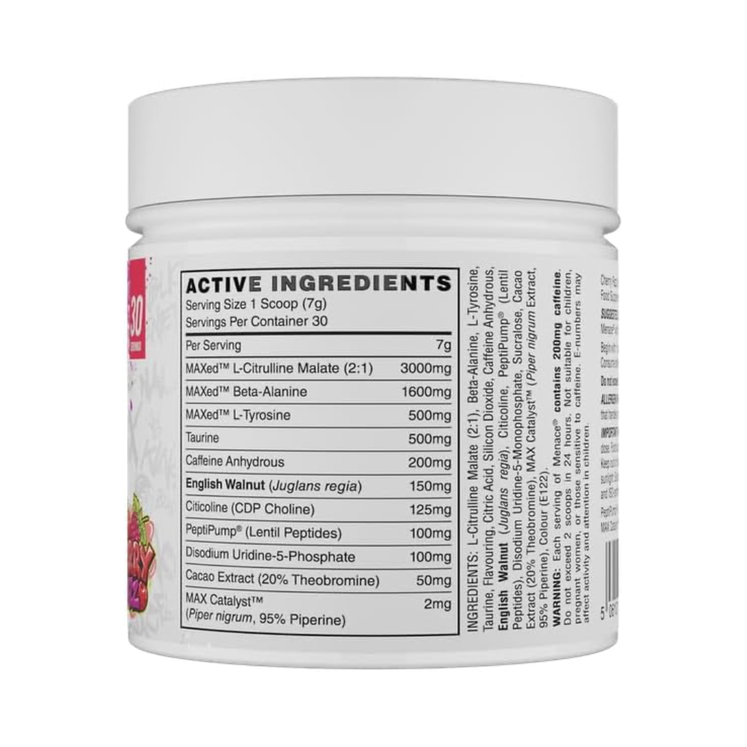Naughty Boy Menace V2 210g Cherry Razz 30 Servings