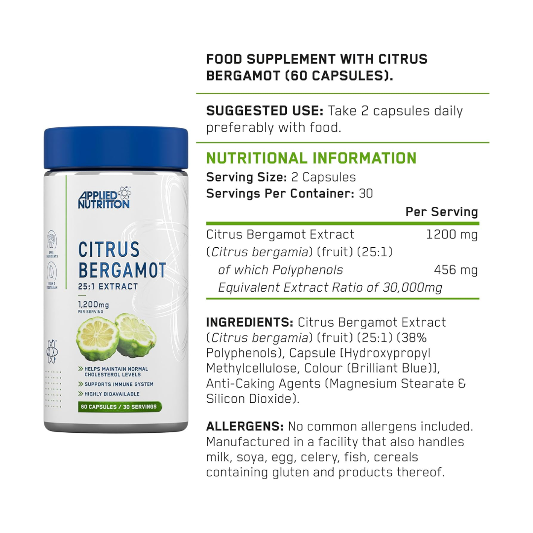 Applied Nutrition Citrus Bergamot 60 Caps
