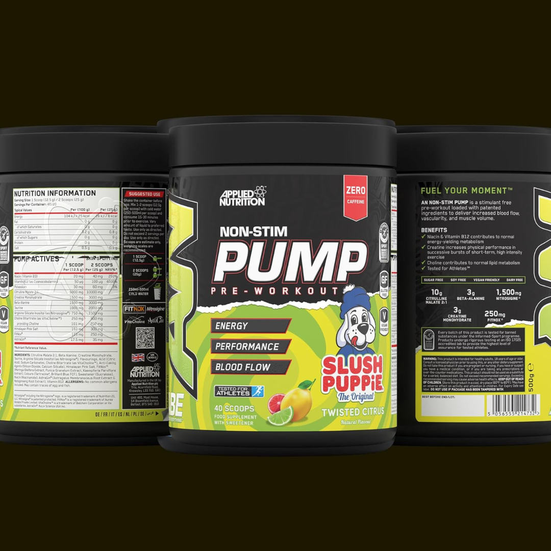Applied Nutrition ABE (All Black Everything) PUMP Pre-Workout 500g Slush Puppie Twisted Citrus