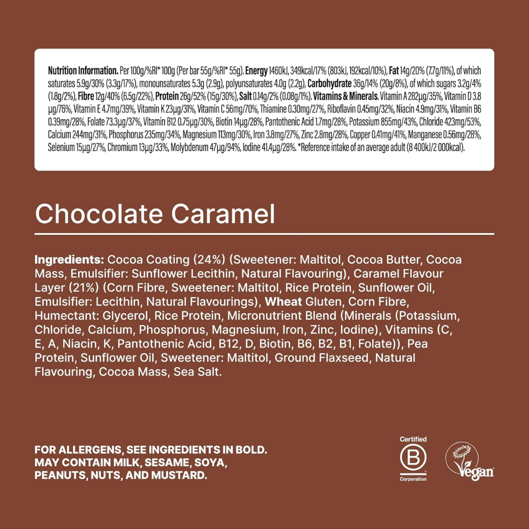 Huel Complete Nutrition Bar 12x55g Chocolate Caramel