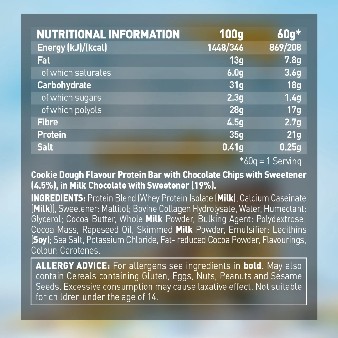 Grenade Protein Bar 12x60g - Chocolate Chip Cookie Dough