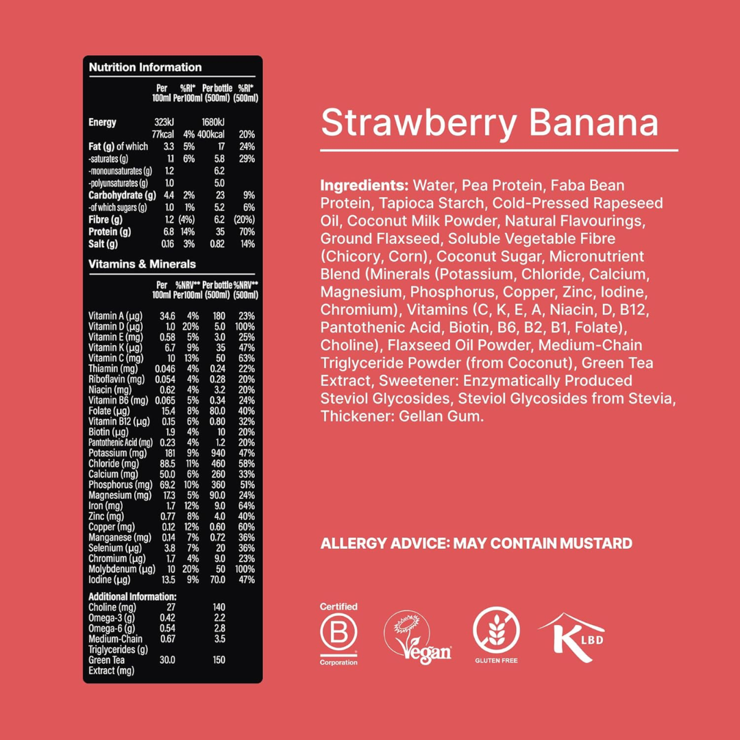 Huel Ready-to Drink Black Edition 8x500ml - Strawberry & Banana