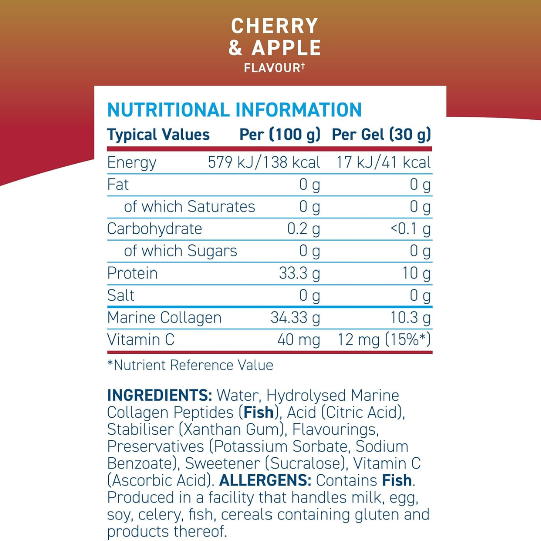 Applied Nutrition Marine Collagen Gels 10x30g Cherry Apple