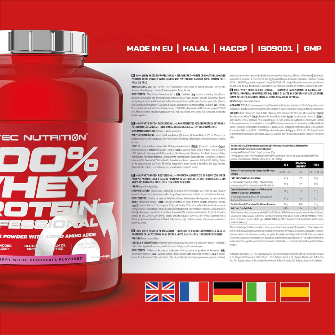 Scitec Nutrition 100% Whey Protein Professional 920g Strawberry White Chocolate