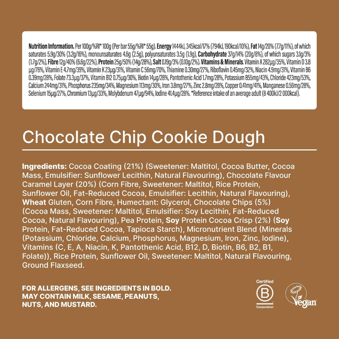 Huel Complete Nutrition Bar 12x55g Chocolate Cookie Dough