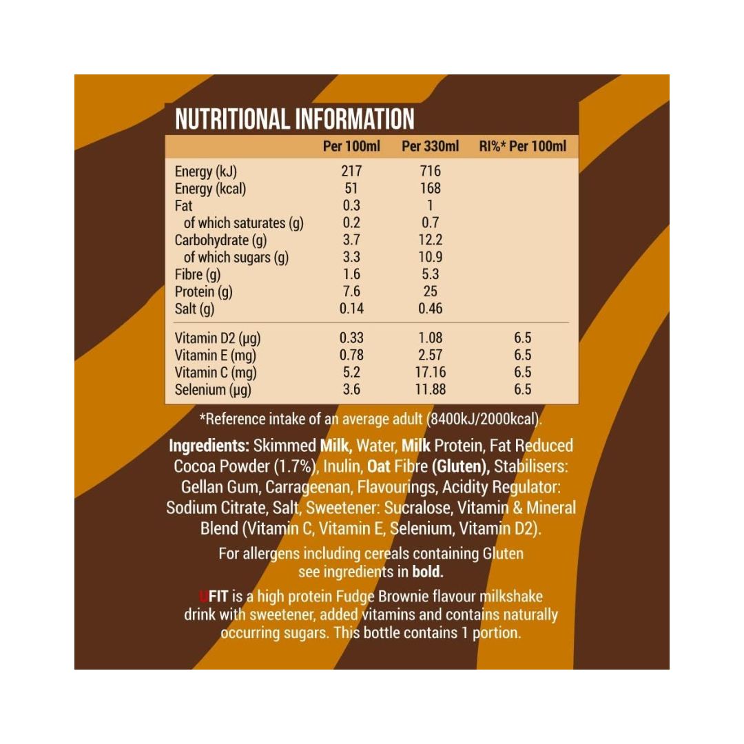 UFIT Protein RTD 10x330ml Caramelised Biscuit