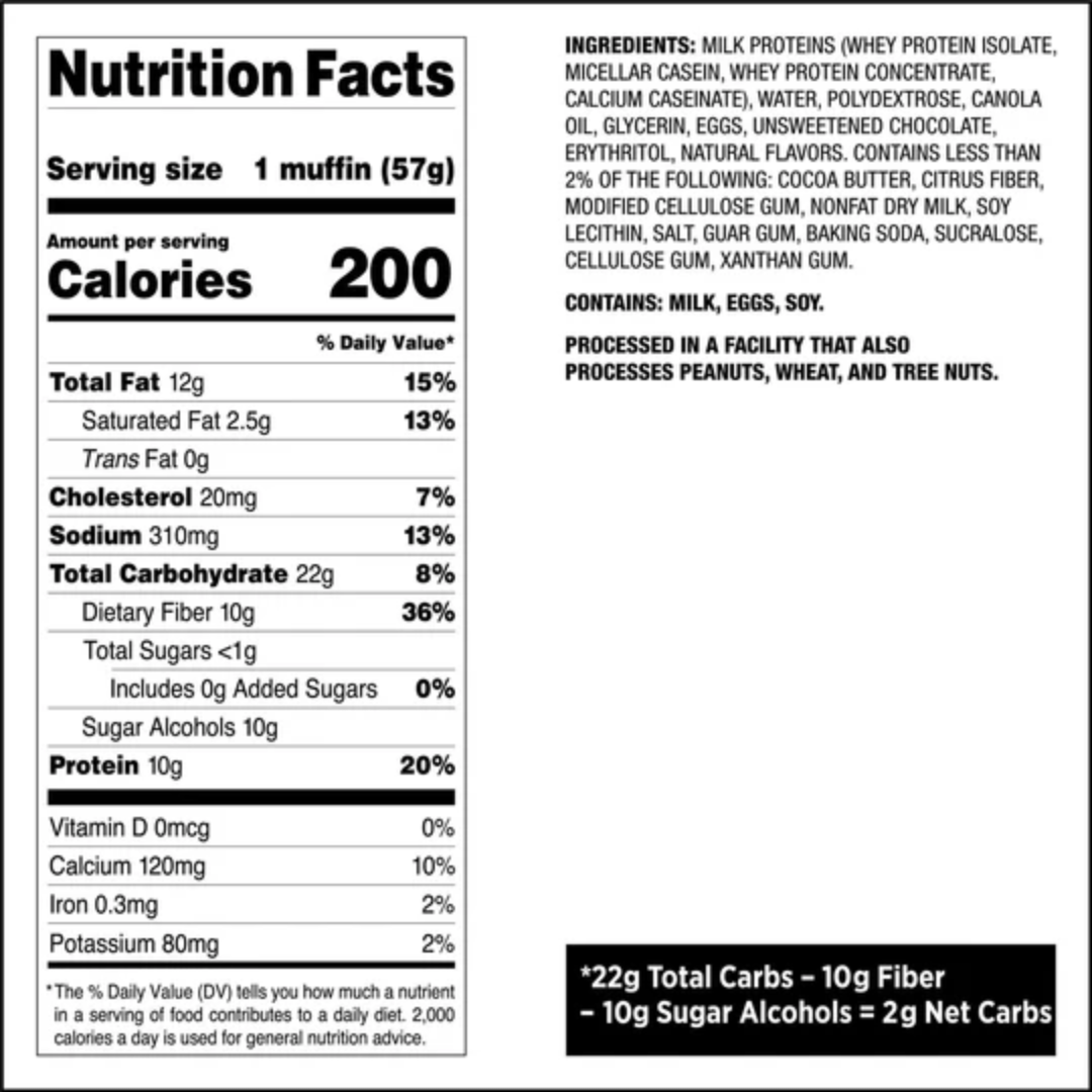 Quest Nutrition Bakeshop Muffin 8x57g Chocolate Chip