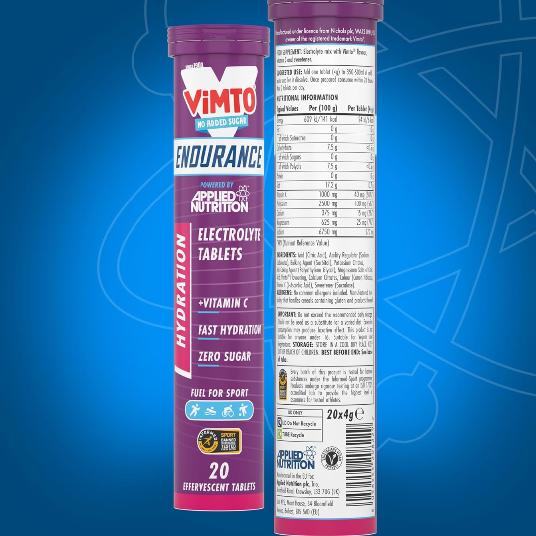 Applied Nutrition Effervescent Electrolyte Tabs 6x20 Tabs Vimto