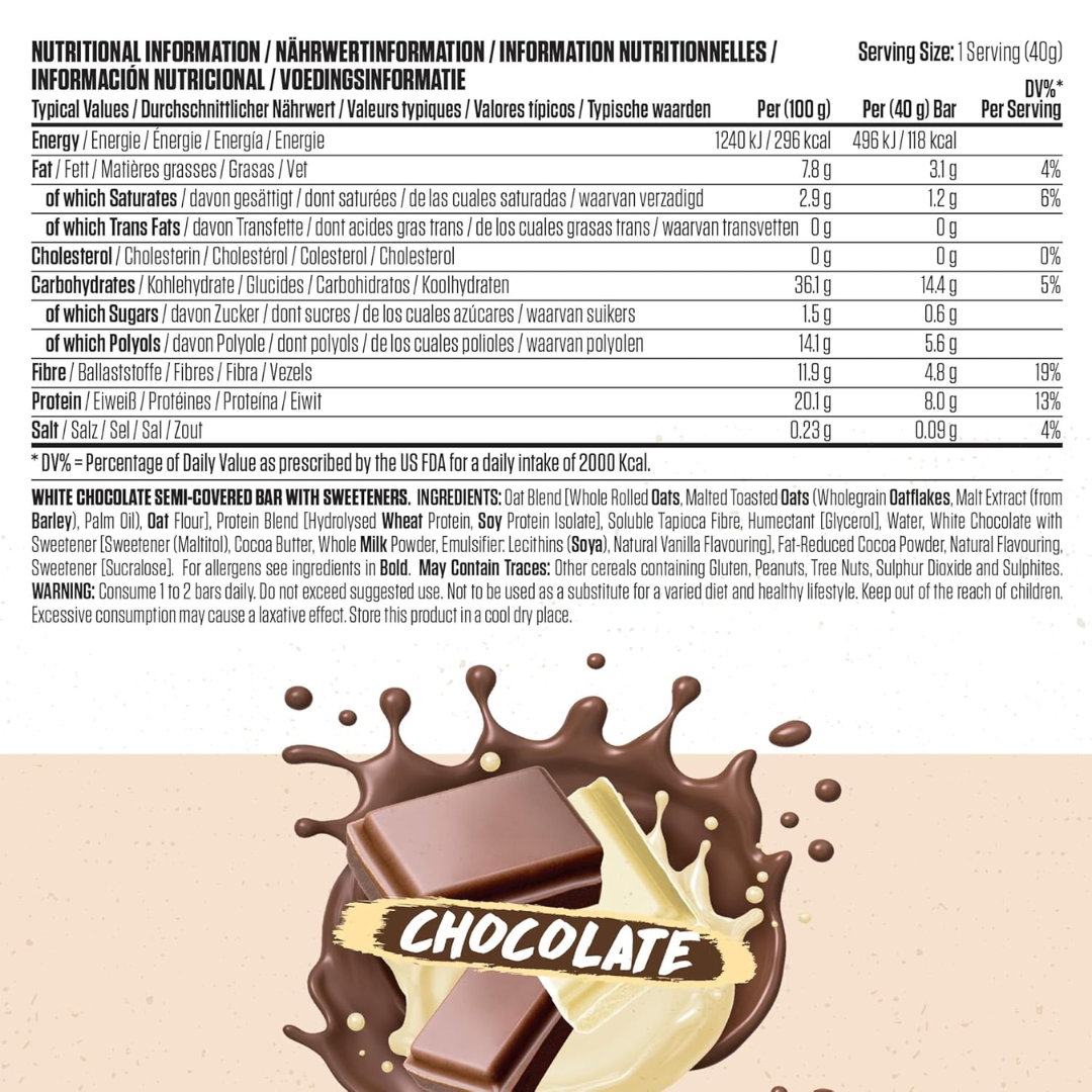 Applied Nutrition Body Fuel High Protein Flapjacks 12x40g Chocolate