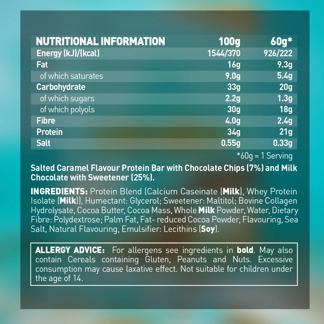 Grenade Protein Bar 12x60g - Chocolate Chip Salted Caramel