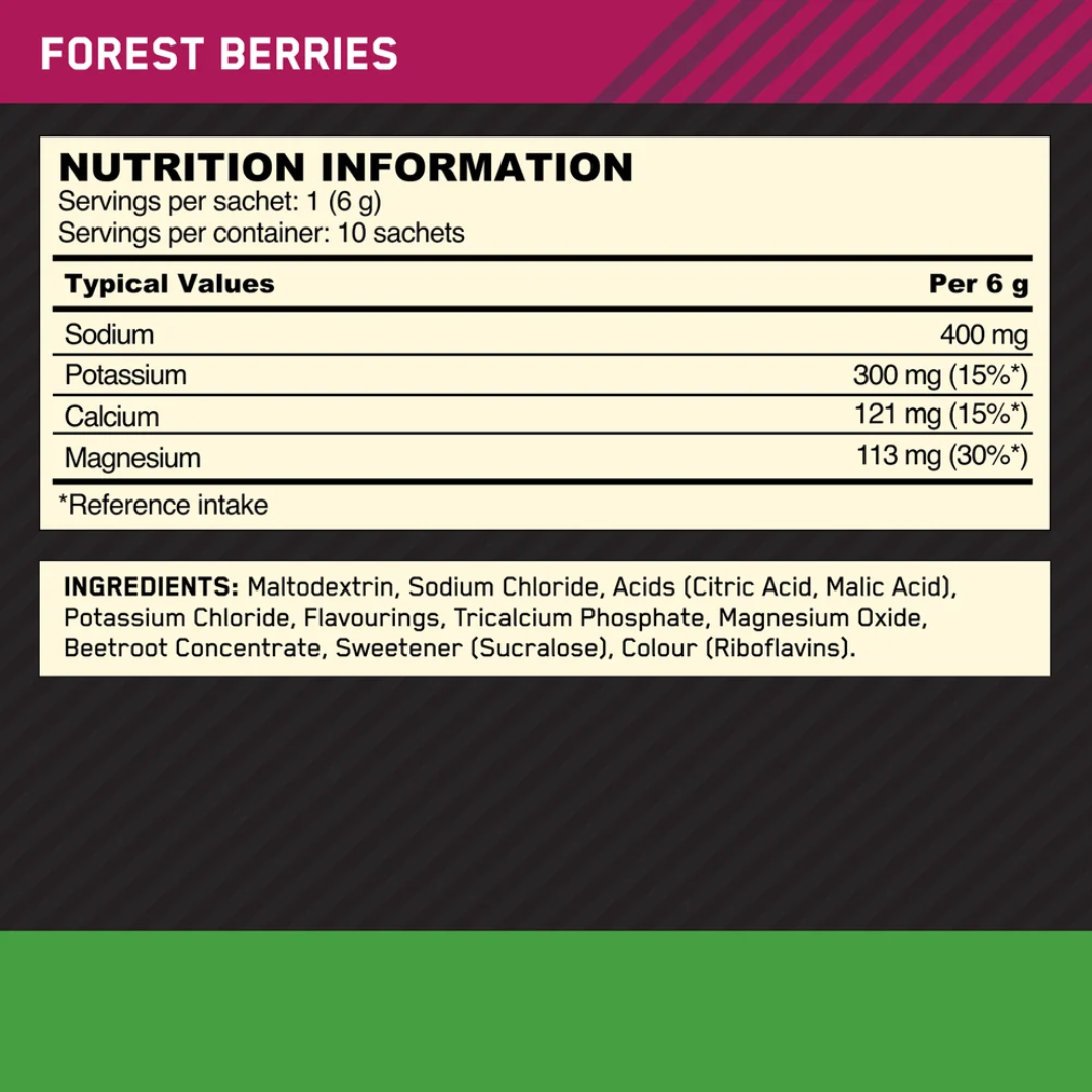 Optimum Nutrition ON Electrolyte Sachets 10x6g Forrest Berries