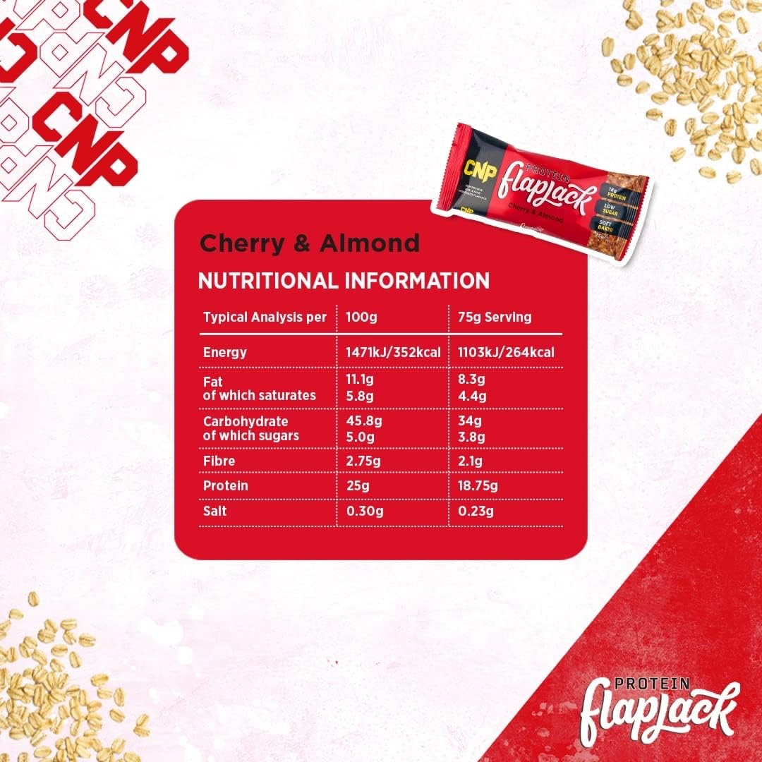 CNP Protein Flapjack 12x75g Cherry & Almond