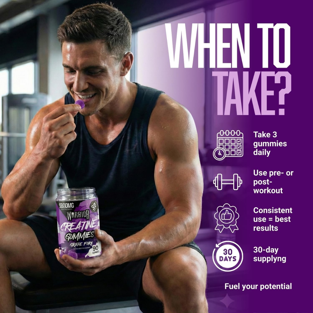 Warrior Creatine Gummies 90 Tabs Grape