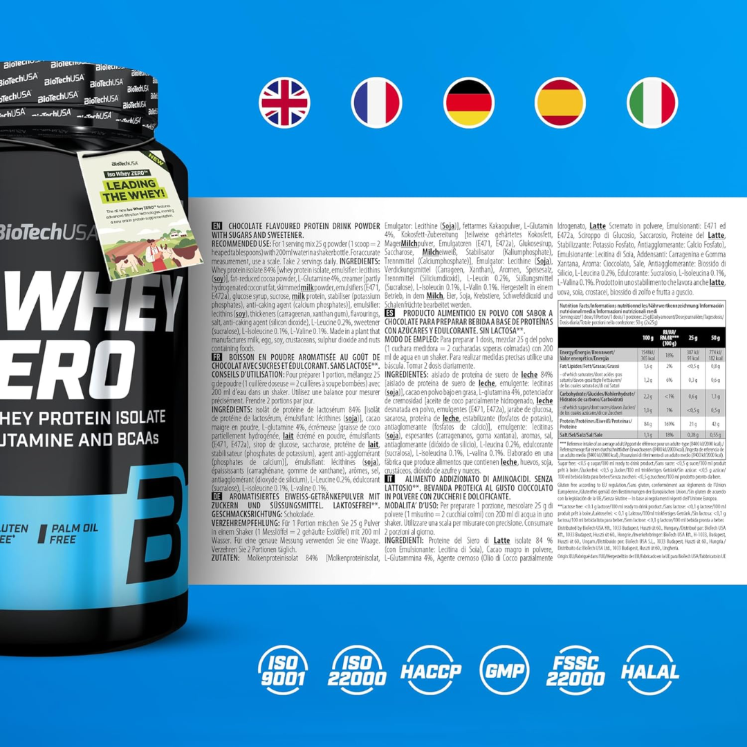 BioTech USA Iso Whey Zero 908g Tiramisu
