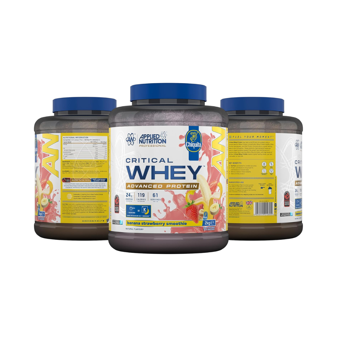 Applied Nutrition Critical Whey 2kg Chiquita Banana Strawberry Smoothie