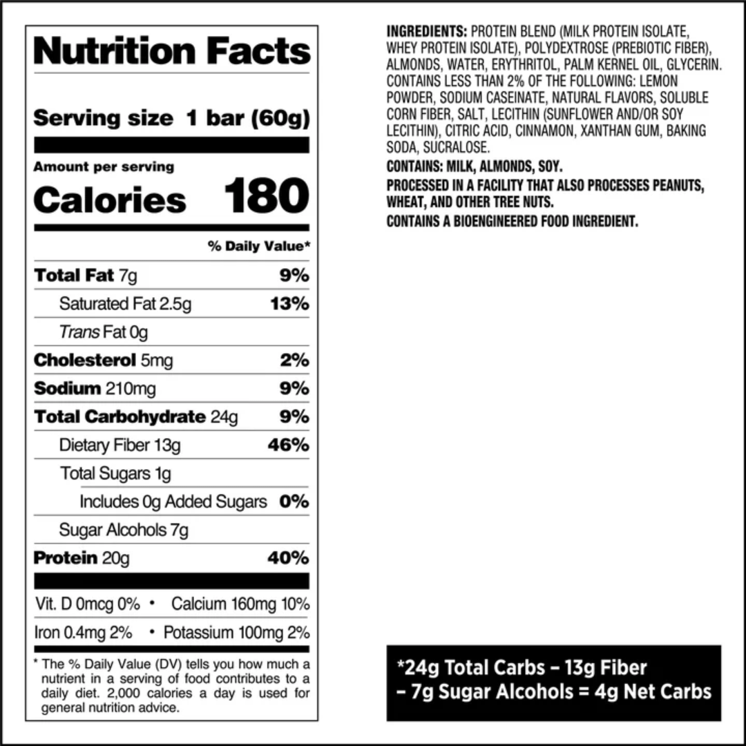 Quest Nutrition Bar 12x60g Lemon Cake
