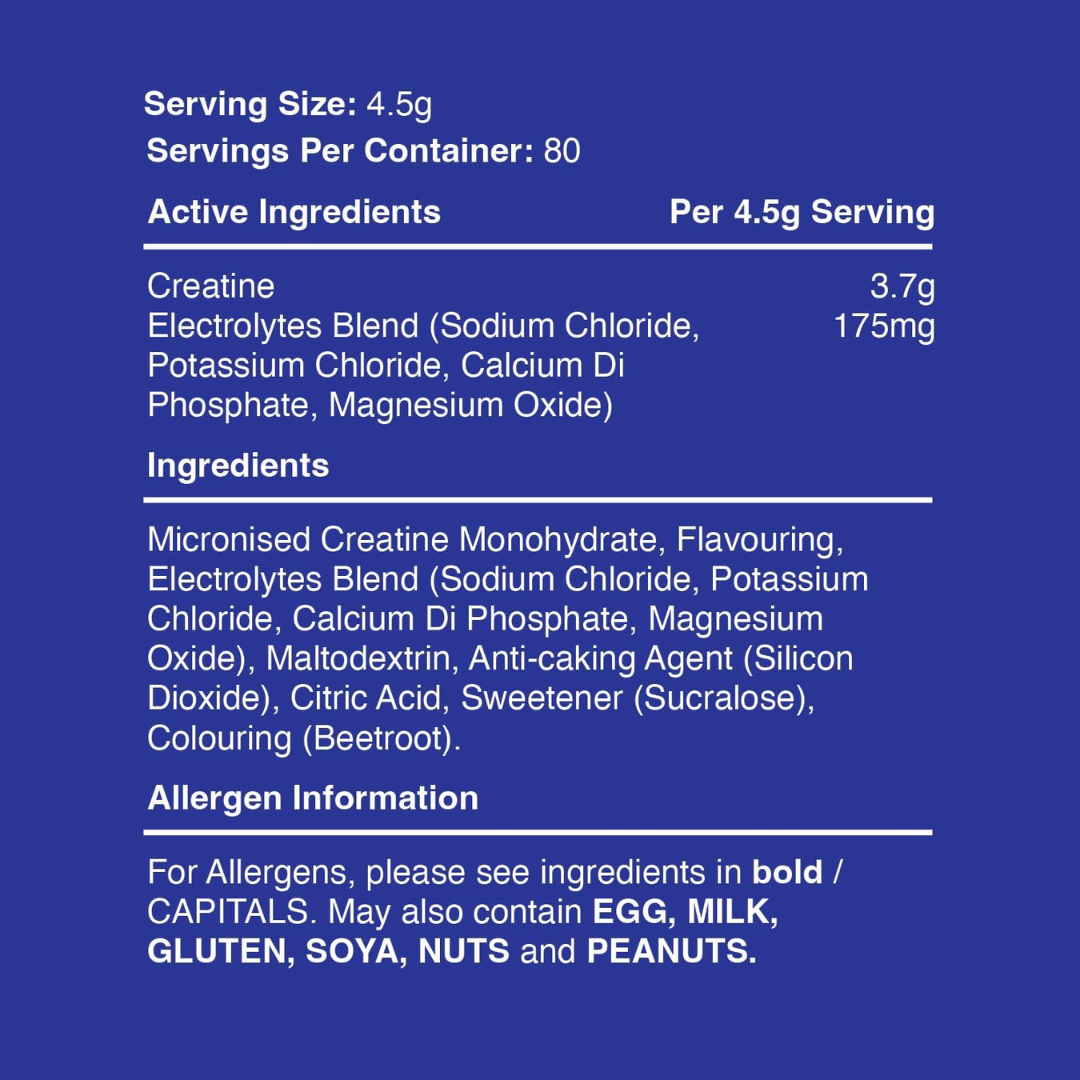 Warrior Creatine Plus Electrolytes 360g Mixed Berry