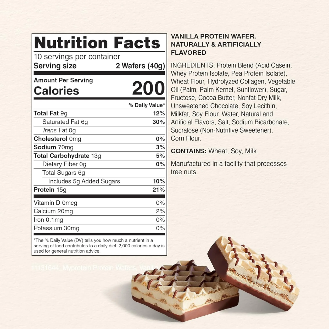 MyProtein Wafer 10x40g Vanilla